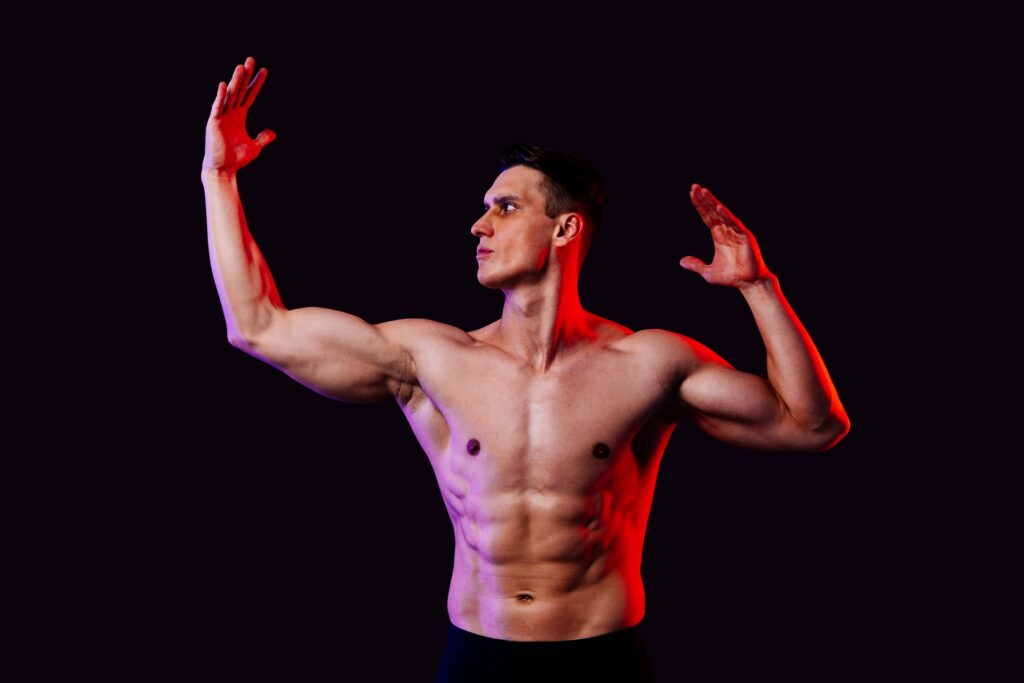 athletic man with fit muscular body training in st 2023 11 27 05 35 41 utc