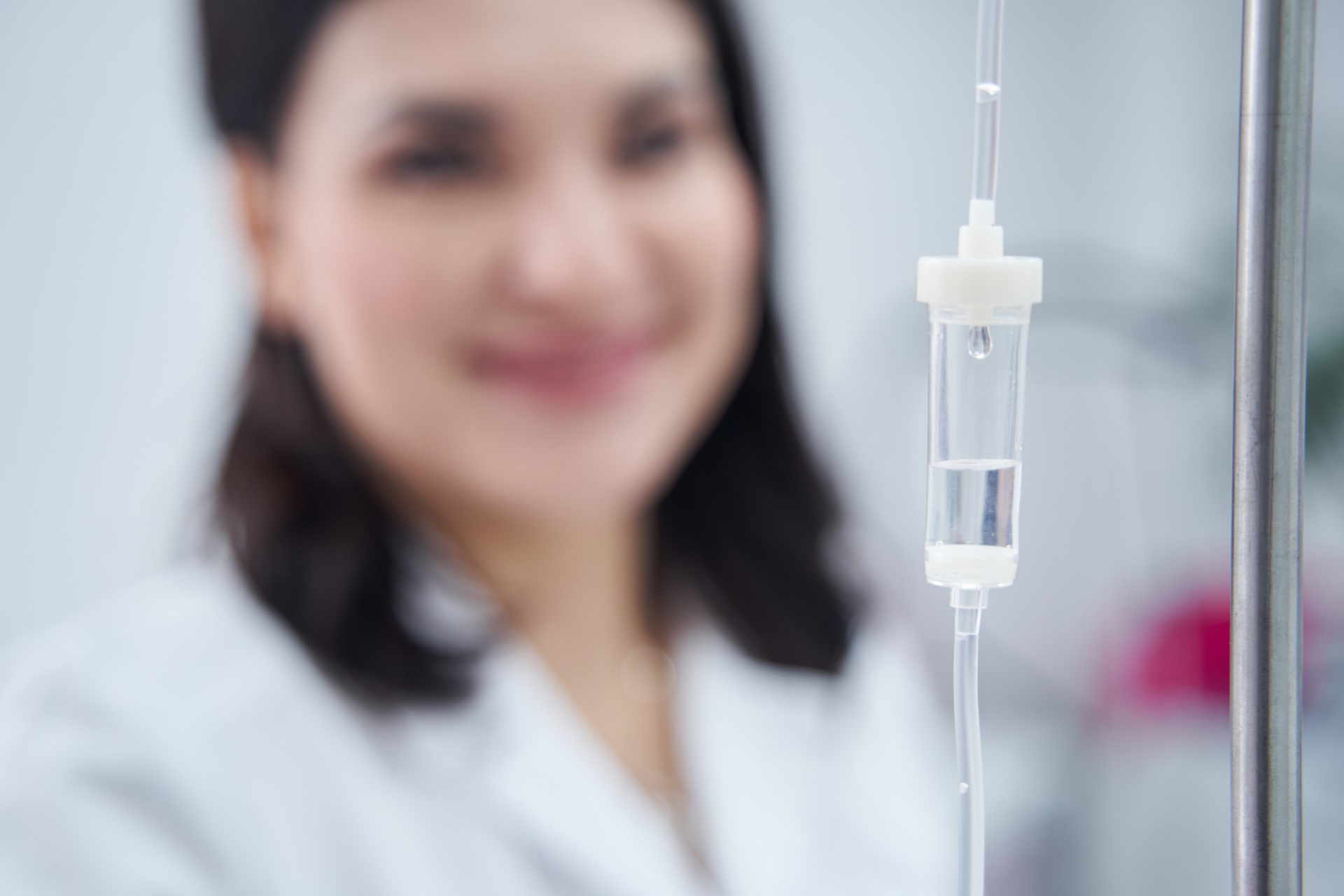 medical concept close up of iv drip in cosmetolog 2023 11 27 05 34 00 utc